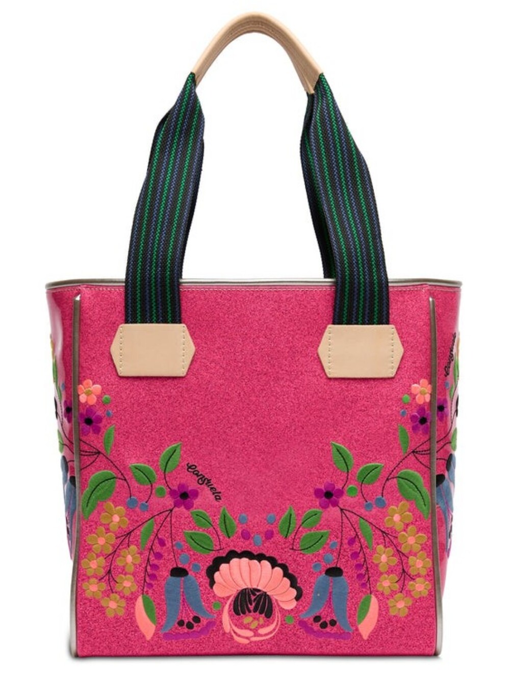 NWT Consuela Ivy Classic Tote Glitter Hot Pink